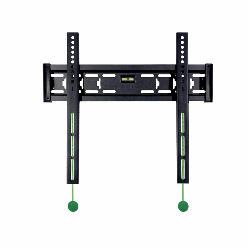 Soporte fijo para TV montado en la pared para TV de 32 a 55 pulgadas, carga de 36,4 kg, fijo, nivel de burbuja, negro