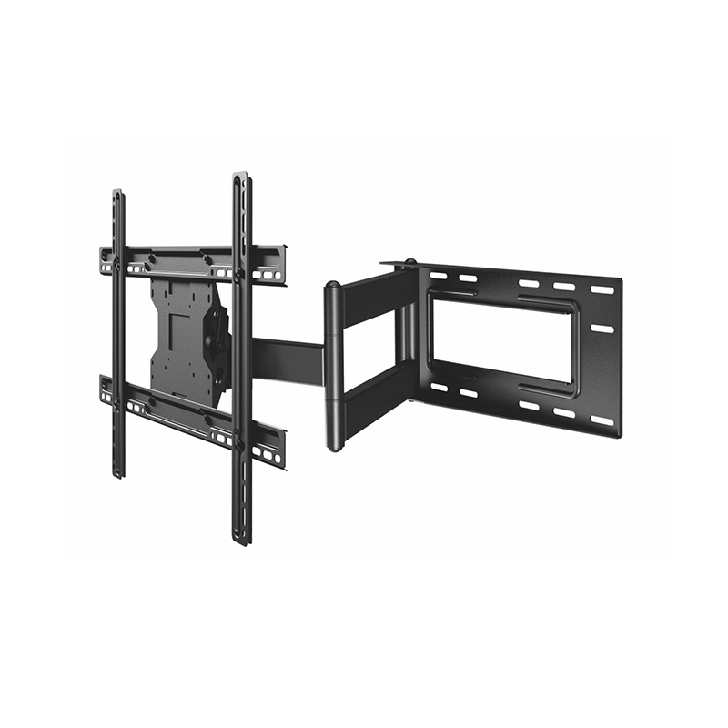 Soporte de pared para TV de movimiento completo para pantallas de 40 a 60 pulgadas, hasta 150 libras como máximo, VESA 600x400, inclinación -5°/+8°, giro 180°, negro